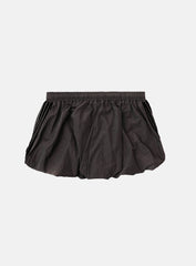 Badblood Dark Billy Nylon Balloon Mini Skirt - Charcoal Brown