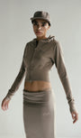 Badblood Beyond Soft Hood Zip-Up Slim Fit - Tobacco