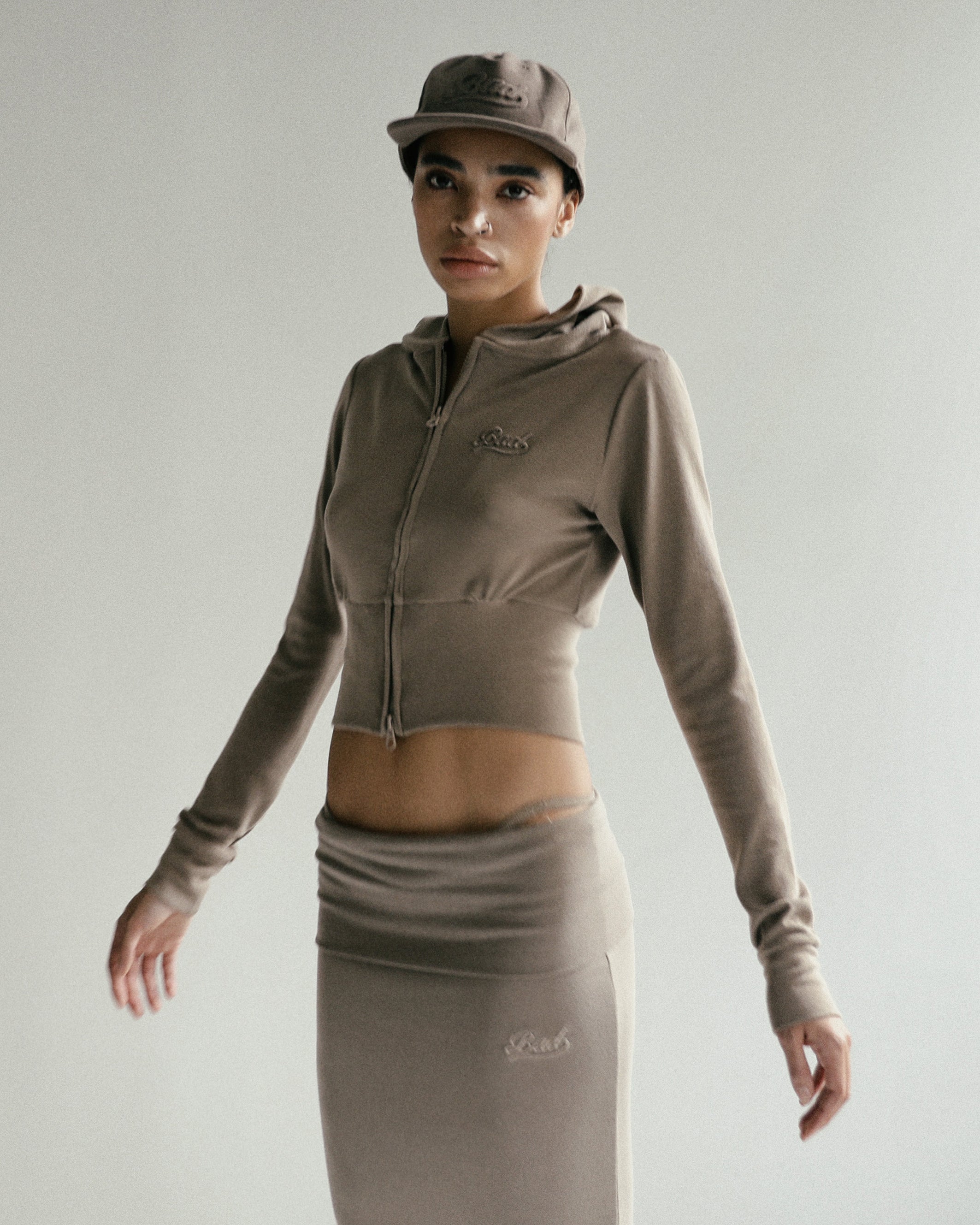 Badblood Beyond Soft Hood Zip-Up Slim Fit - Tobacco