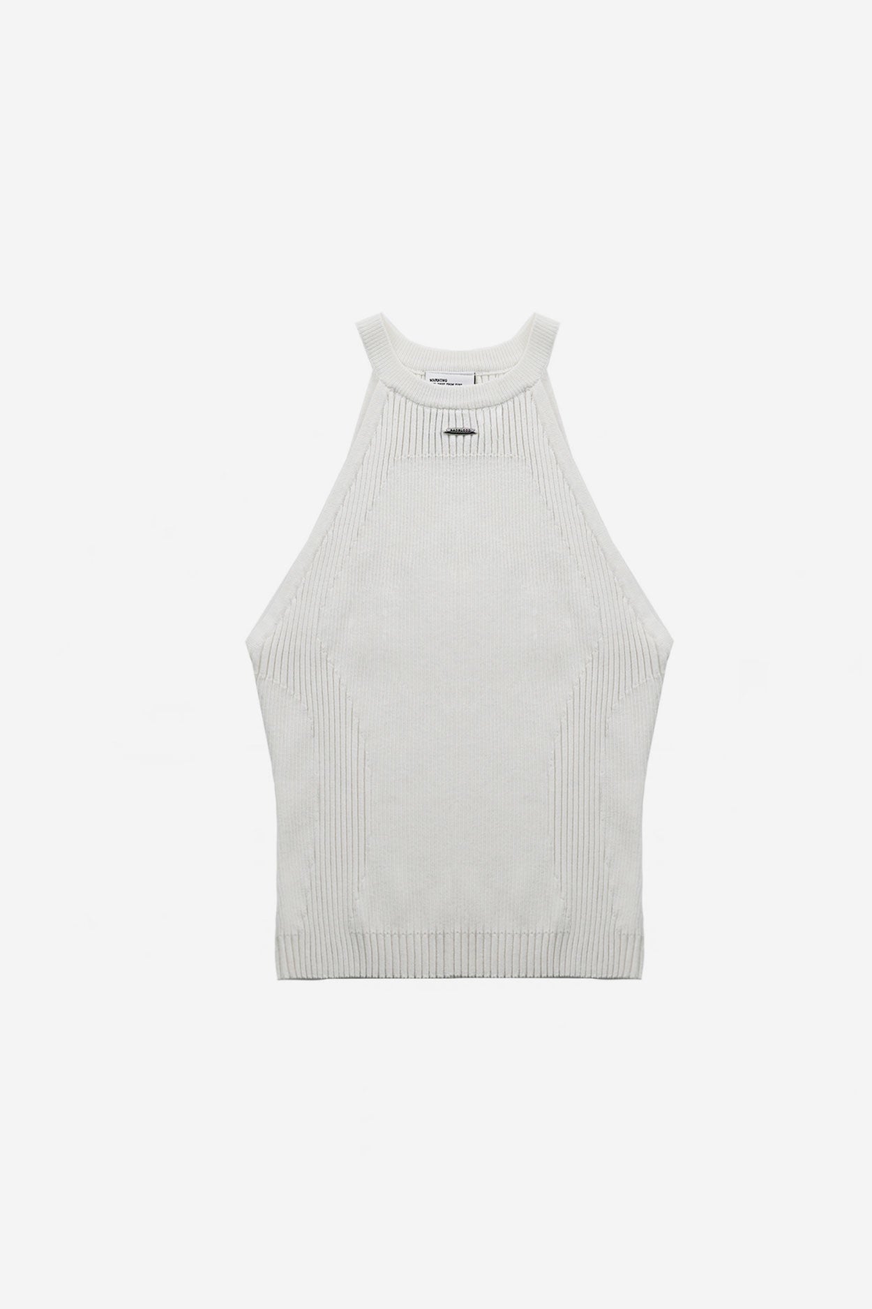 Badblood Halterneck Knit Tank White