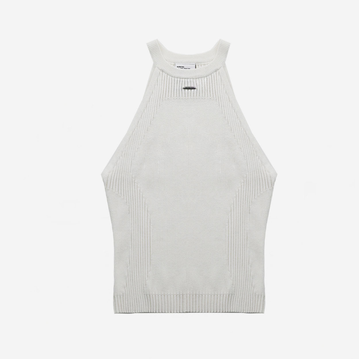 Badblood Halterneck Knit Tank White