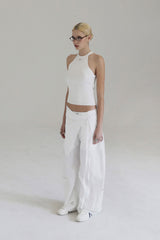 Badblood Halterneck Knit Tank White