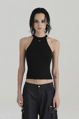 Badblood Halterneck Knit Tank Black