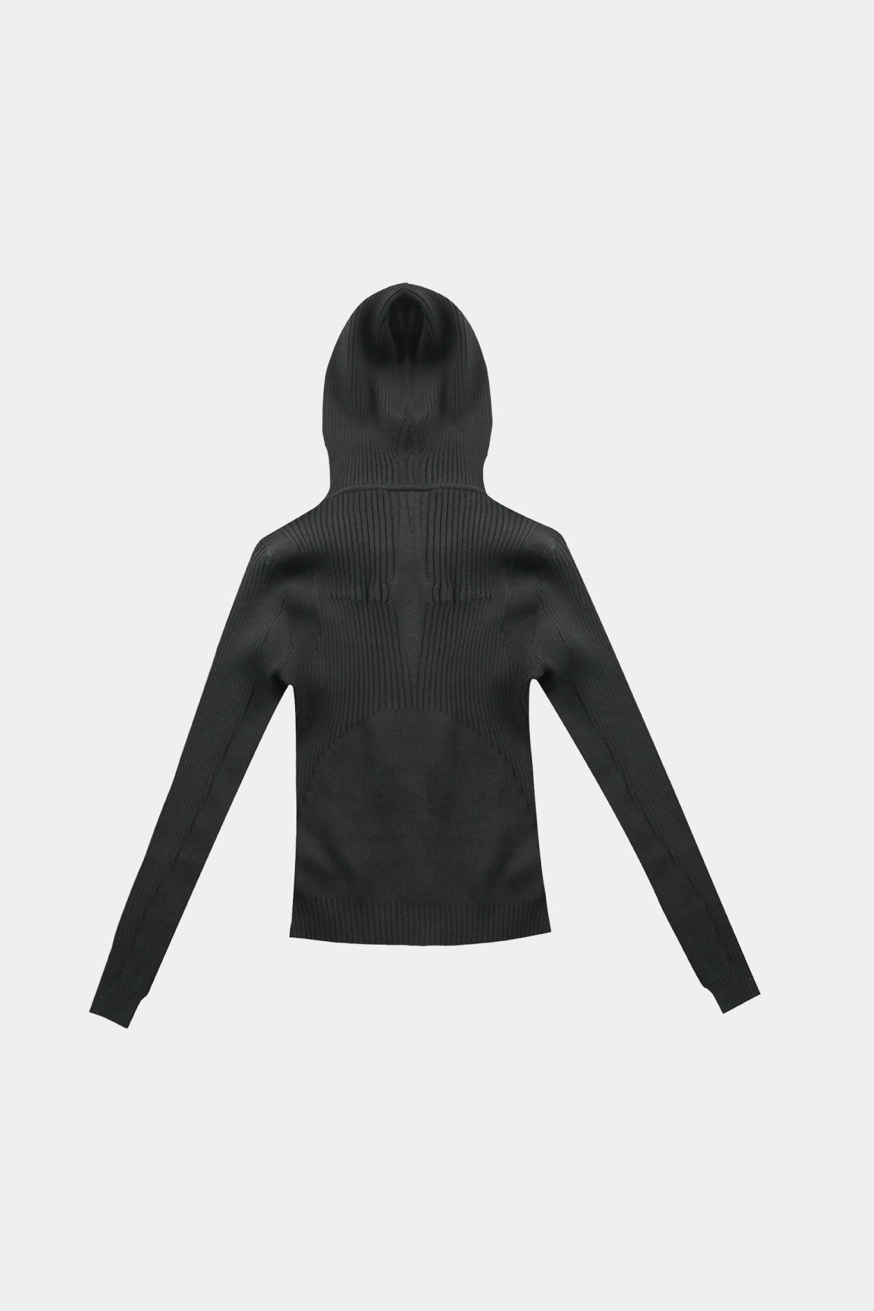 Badblood Knit hooded zip-up Black