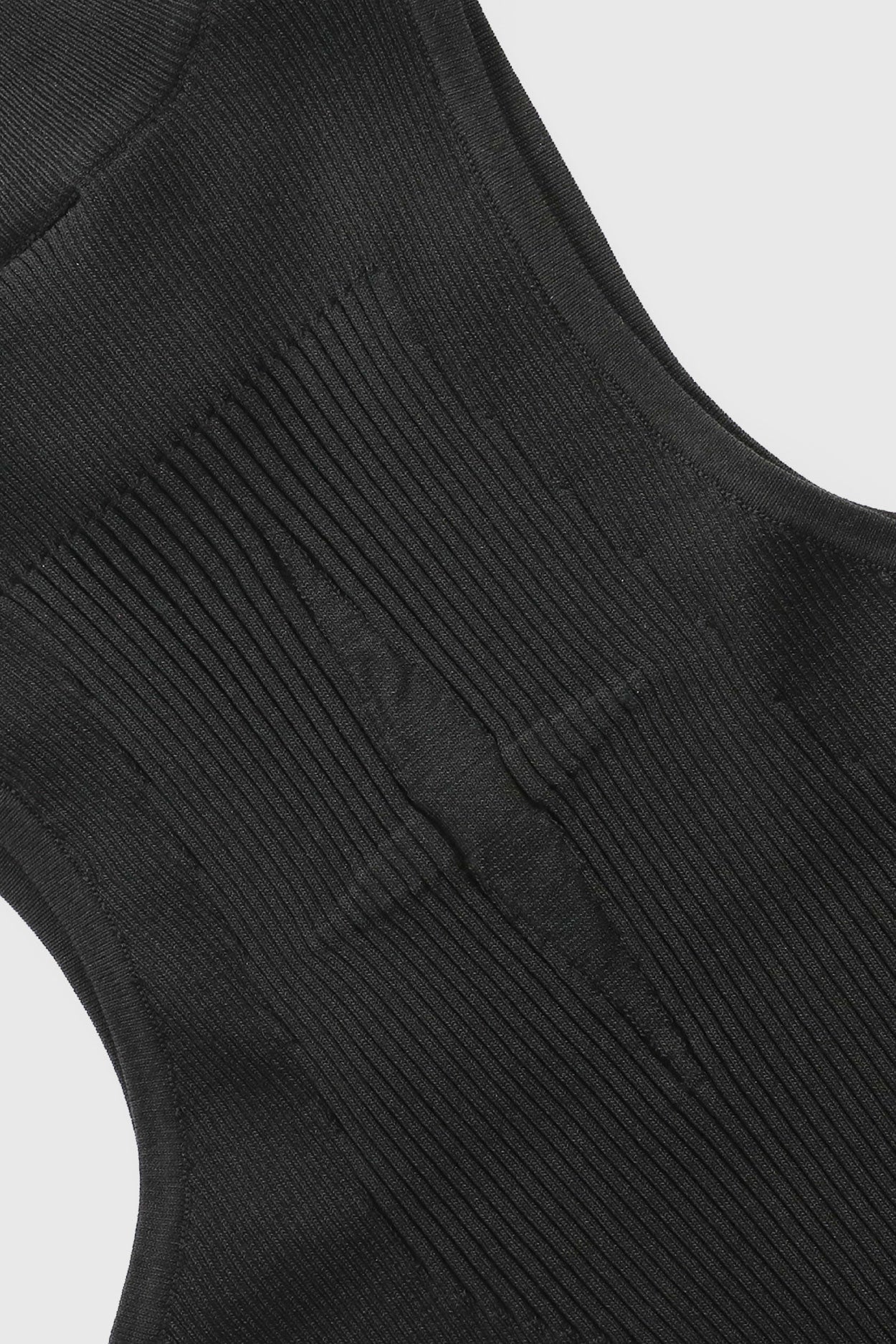 Badblood Mockneck tank knit zip-up Black