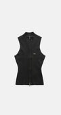 Badblood Mockneck tank knit zip-up Black