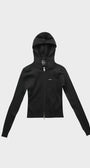 Badblood Knit hooded zip-up Black