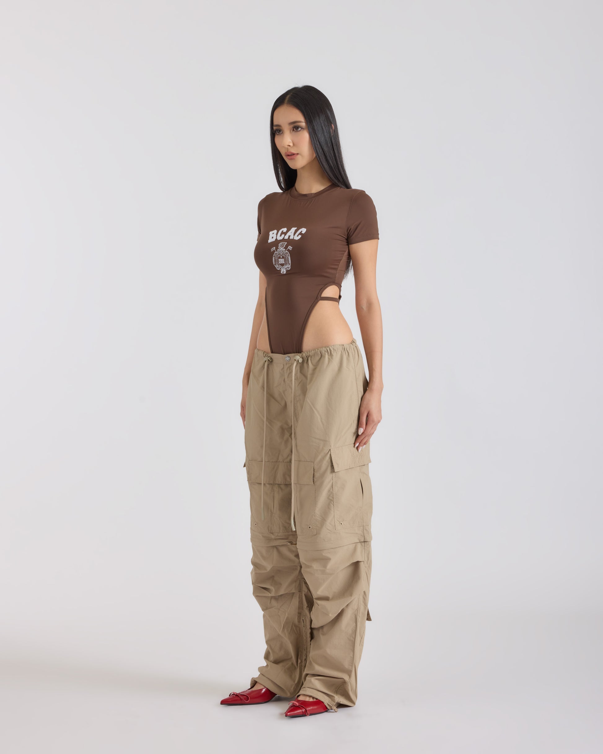 Badblood Hong Kong Limited Edition BCAC Emblem High Cut Bodysuit Brown