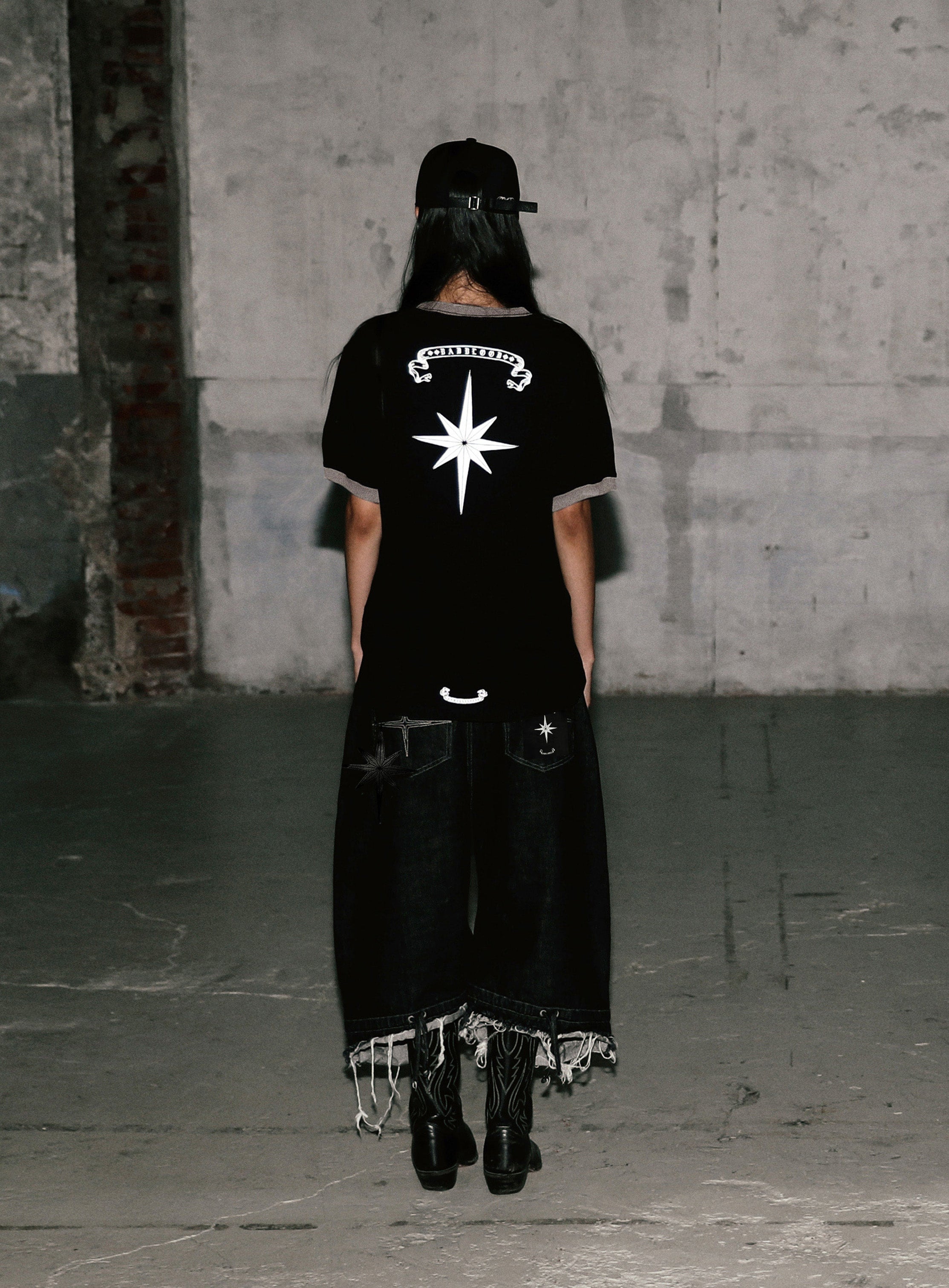 Badblood Cosmo Patch Convex Bermuda Pants - Black