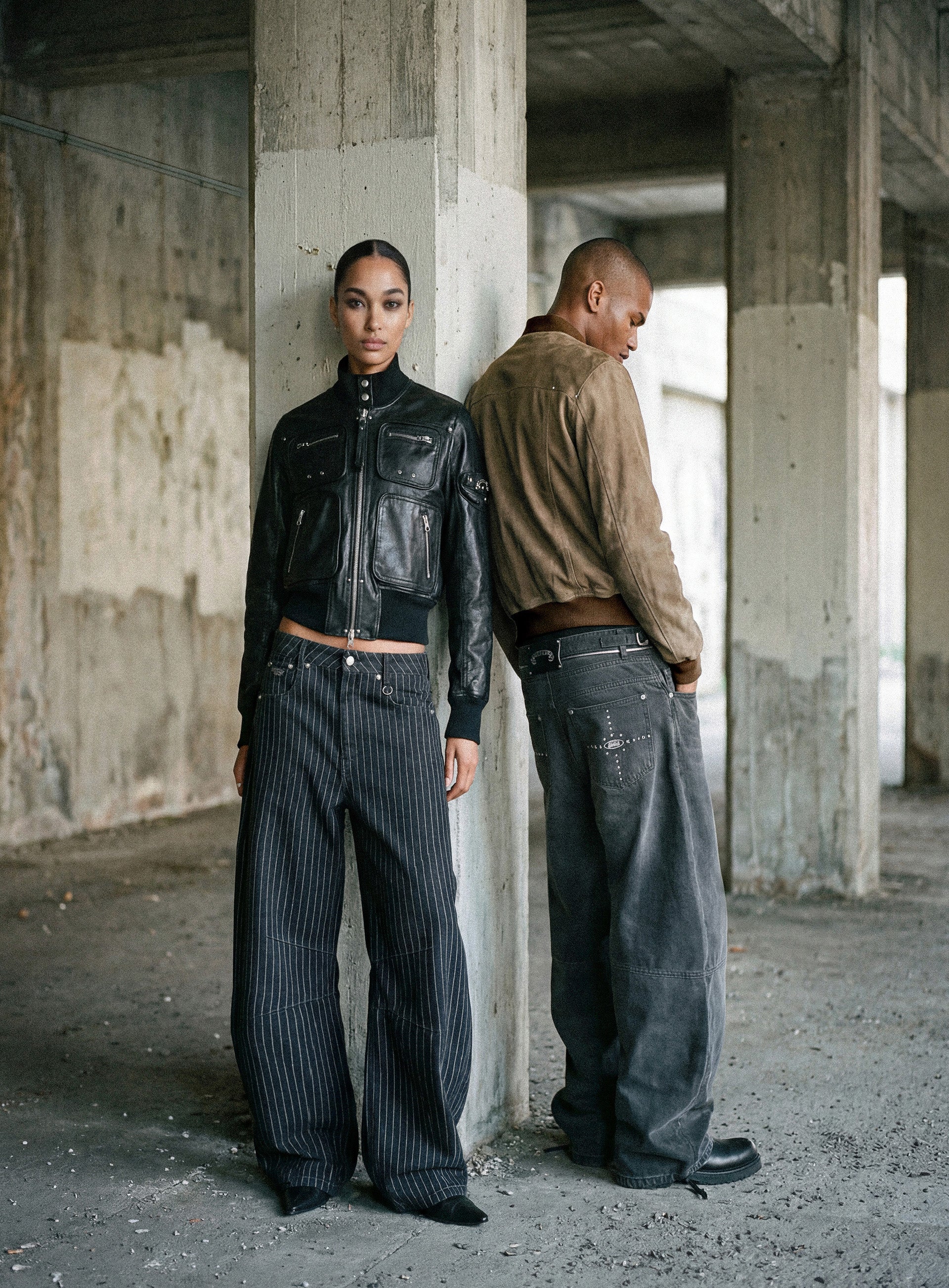 Badblood Star Studded Convex Pants - Dusty Black