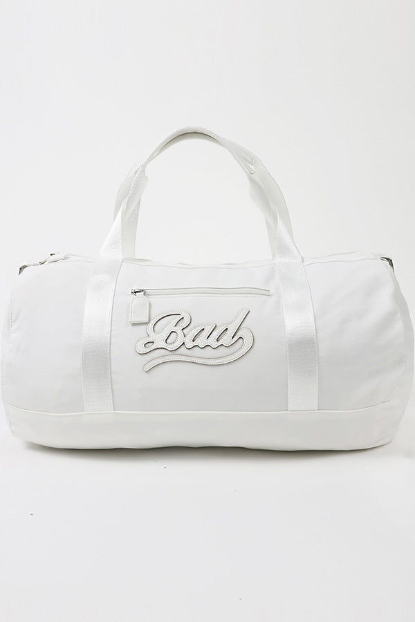 Badblood Bad Logo Nylon Duffel Bag - White