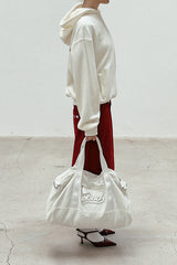 Badblood Bad Logo Nylon Duffel Bag - White