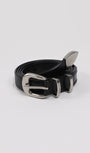 Badblood Calfskin buckle belt - Black