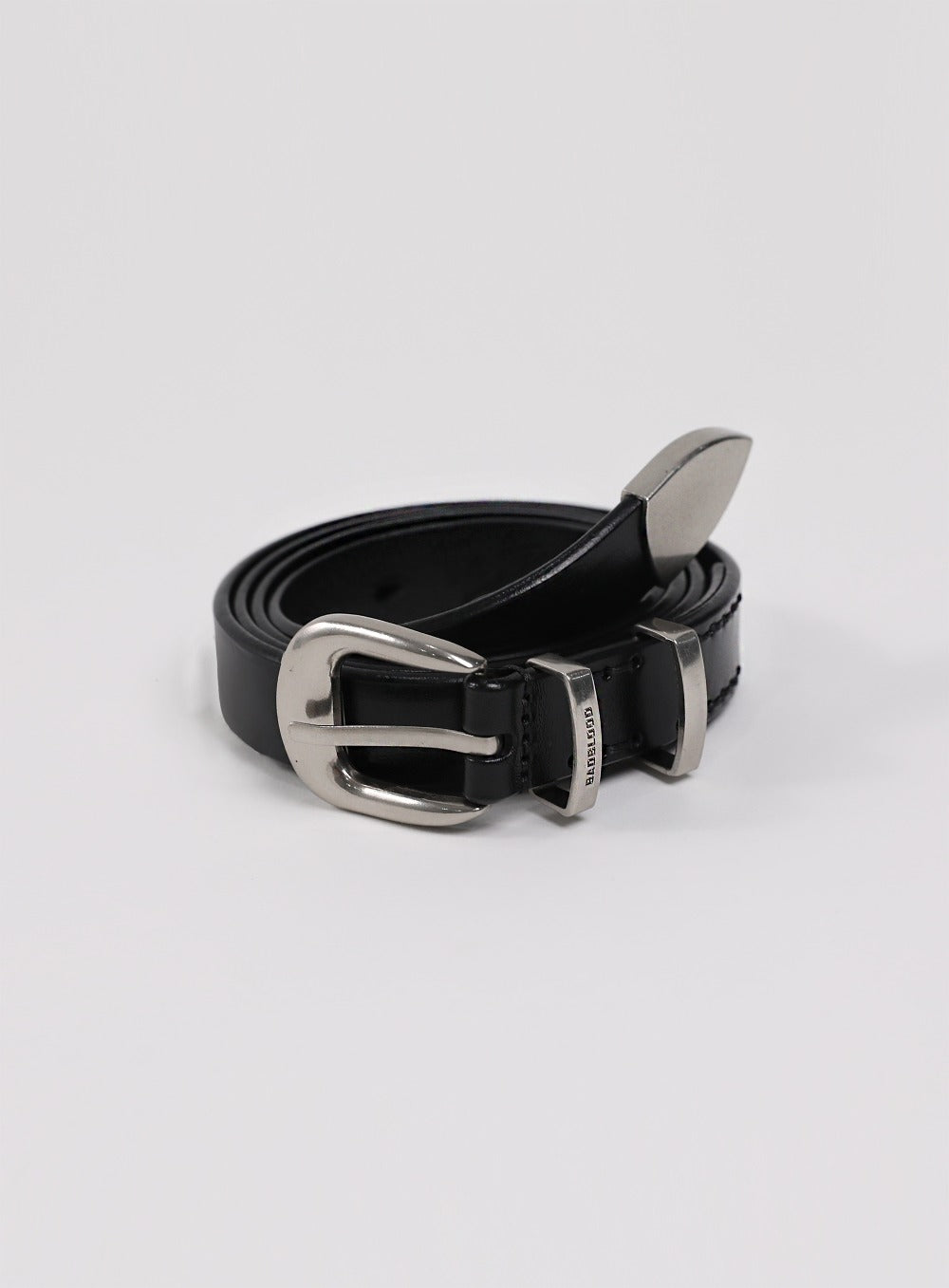 Badblood Calfskin buckle belt - Black