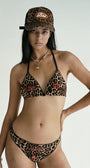 Badblood Leopard Bikini Top Brown