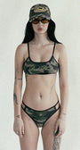Badblood Camo Bikini Top Military
