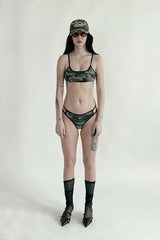 Badblood Camo Bikini Top Military