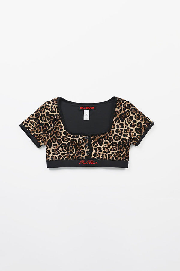 Badblood Leopard 1/2 T Bra - Brown