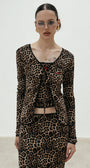 Badblood Leopard Tie Cardigan – Brown