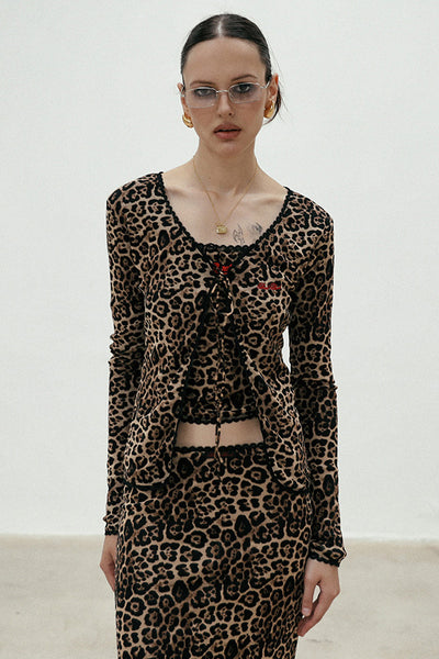 アウターその他 BADBLOOD leopard tie cardigan brown Badblood Leopard Tie Cardigan – Brown – BBGSHOPHK