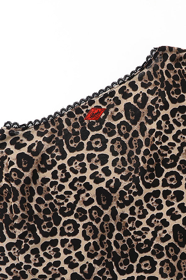 Badblood Leopard Tie Cardigan – Brown