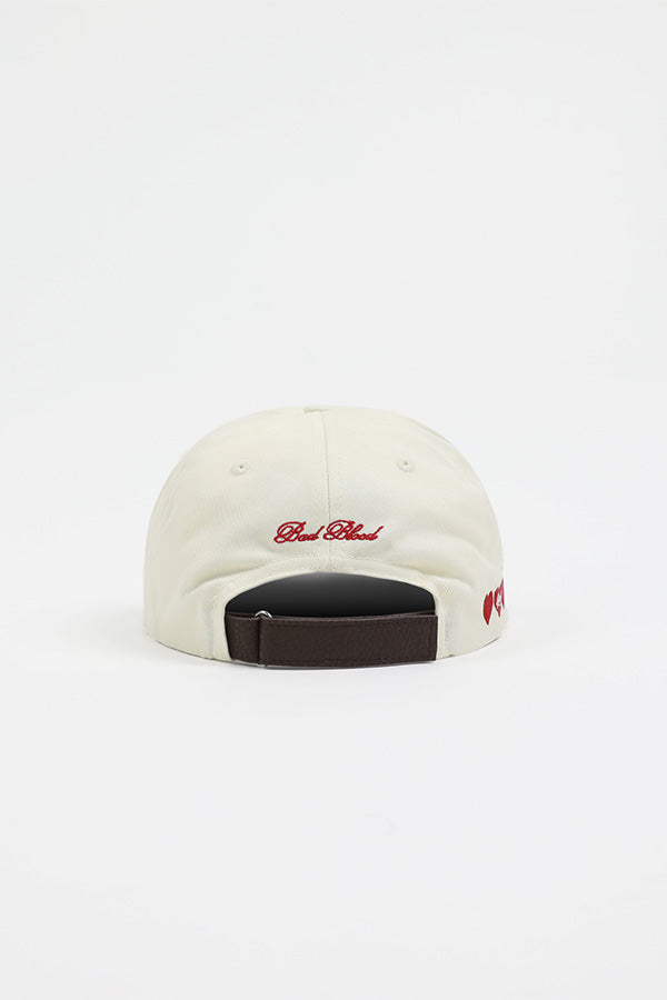 Badblood Classic B Logo Ball Cap Cream