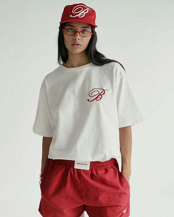 Badblood Classic B Logo Ball Cap Red