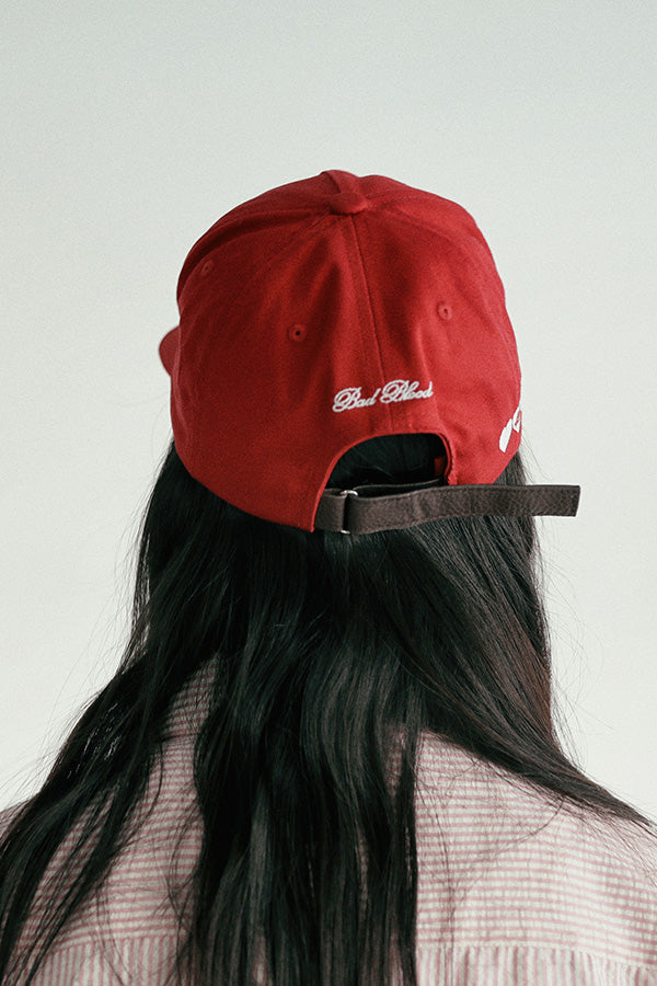 Badblood Classic B Logo Ball Cap Red