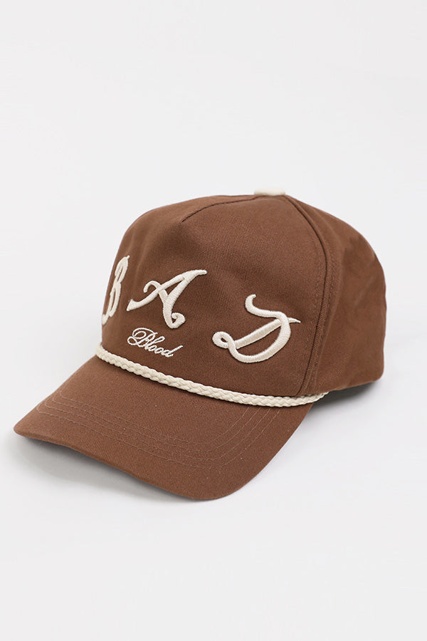 Badblood Bad Logo Rope Ball Cap Brown