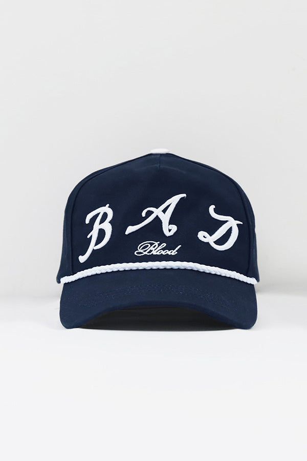 Badblood Bad Logo Rope Ball Cap Navy