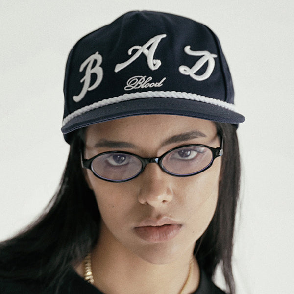 Badblood Bad Logo Rope Ball Cap Navy