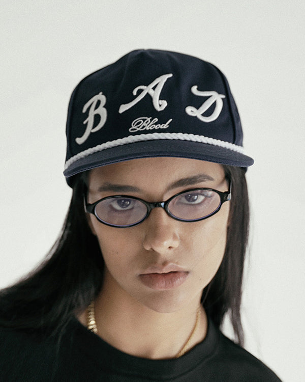 Badblood Bad Logo Rope Ball Cap Navy