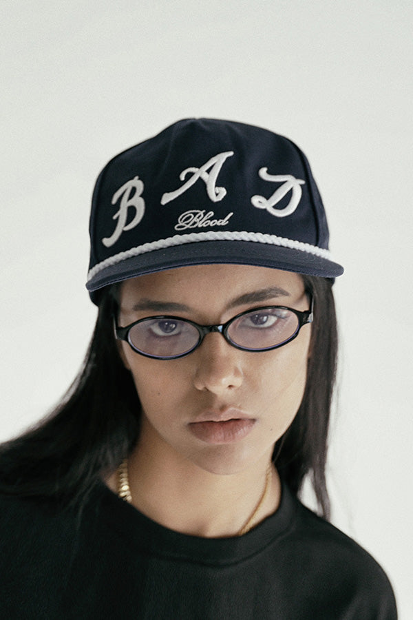 Badblood Bad Logo Rope Ball Cap Navy