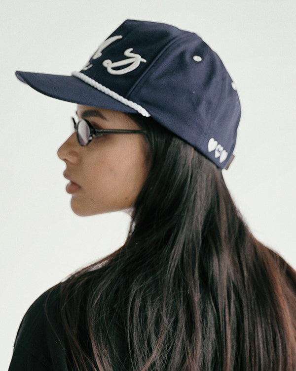 Badblood Bad Logo Rope Ball Cap Navy