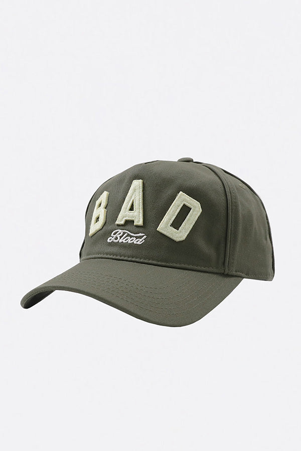 Badblood Bad bold logo ball cap - Khaki