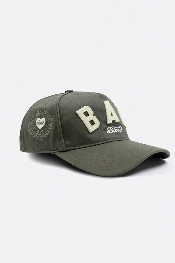 Badblood Bad bold logo ball cap - Khaki