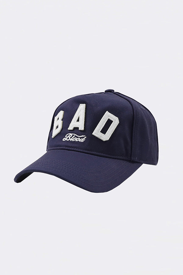 Badblood Bad bold logo ball cap Navy