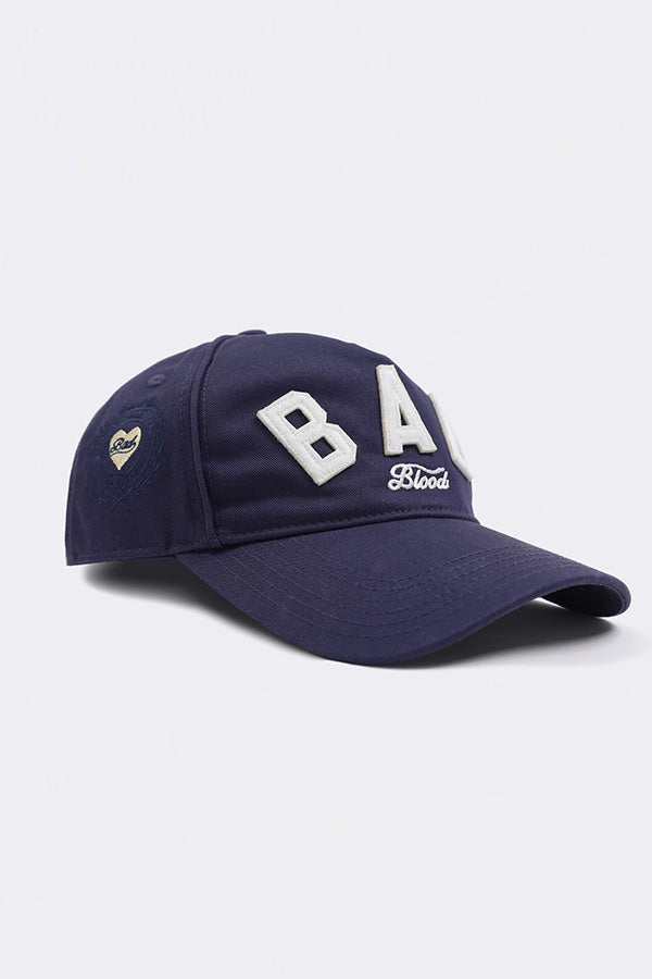 Badblood Bad bold logo ball cap Navy