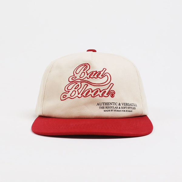 Badblood Bad Cursive Logo Ball Cap Red
