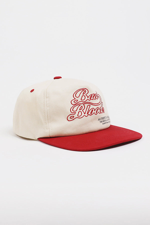 Badblood Bad Cursive Logo Ball Cap Red