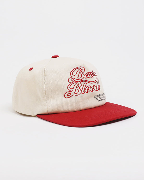 Badblood Bad Cursive Logo Ball Cap Red