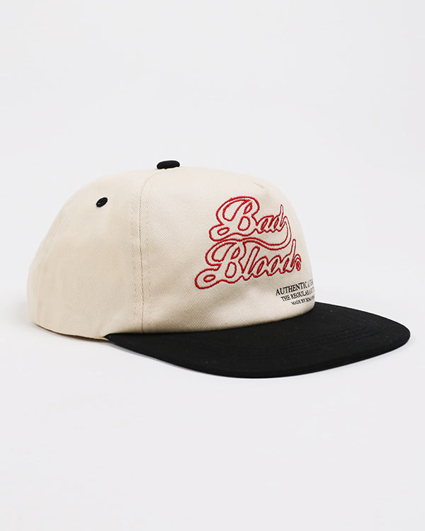 Badblood Bad Cursive Logo Ball Cap Black