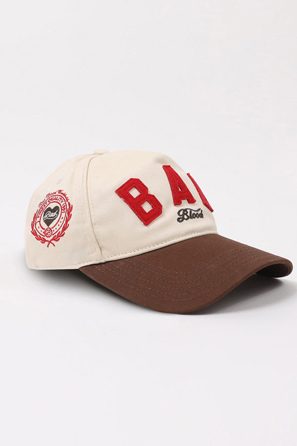 Badblood Bad Bold Logo Ball Cap - Cream