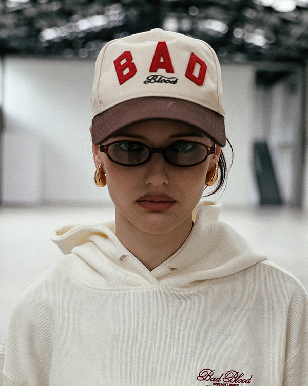 Badblood Bad Bold Logo Ball Cap - Cream