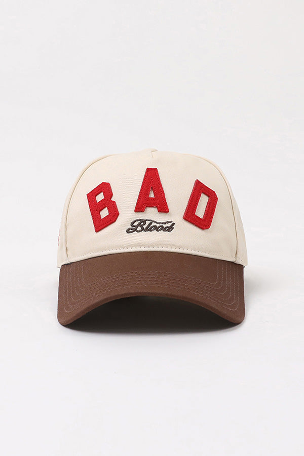 Badblood Bad Bold Logo Ball Cap - Cream