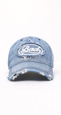 Badblood Oval Logo Denim Ball Cap - Blue