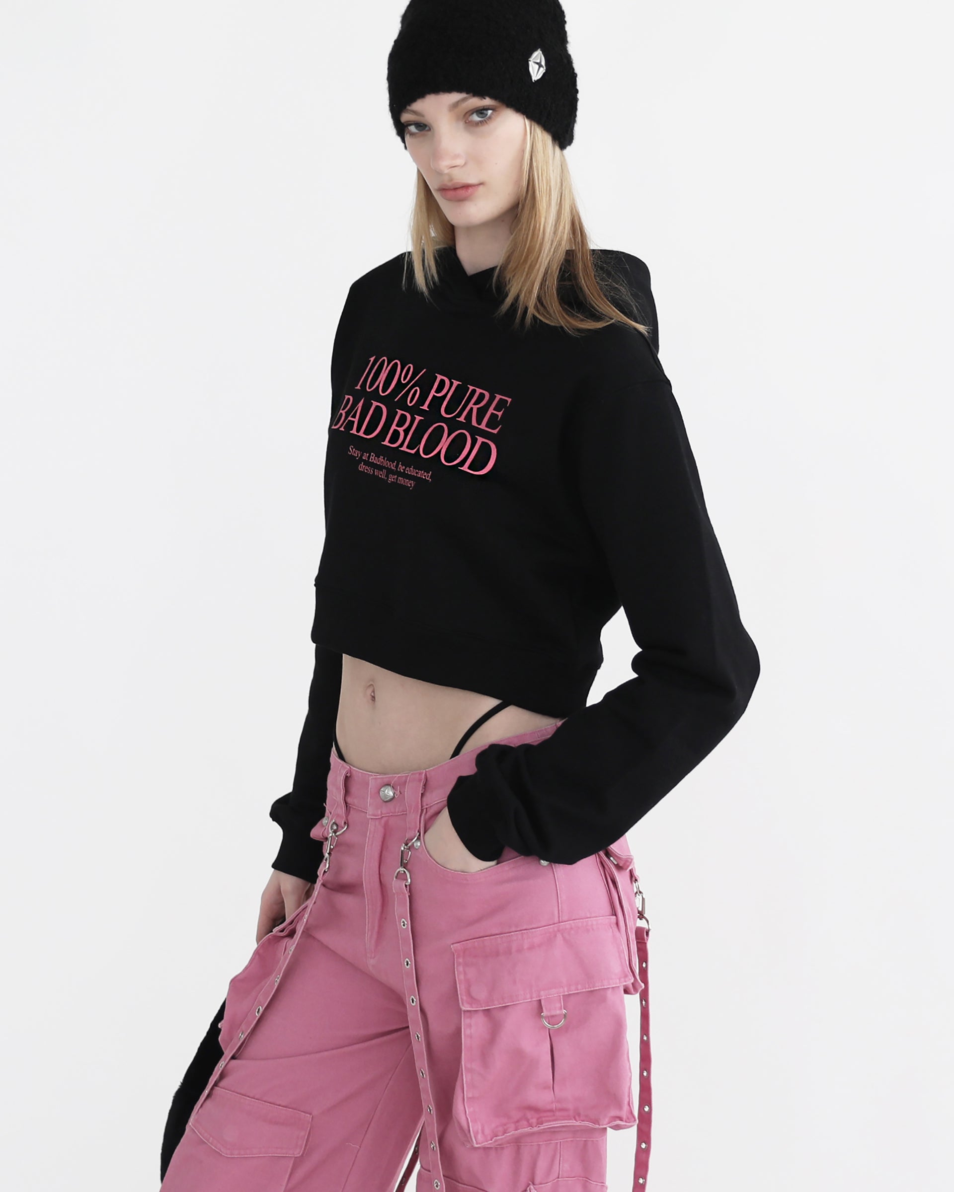 Badblood Pure Crop Hood – Black