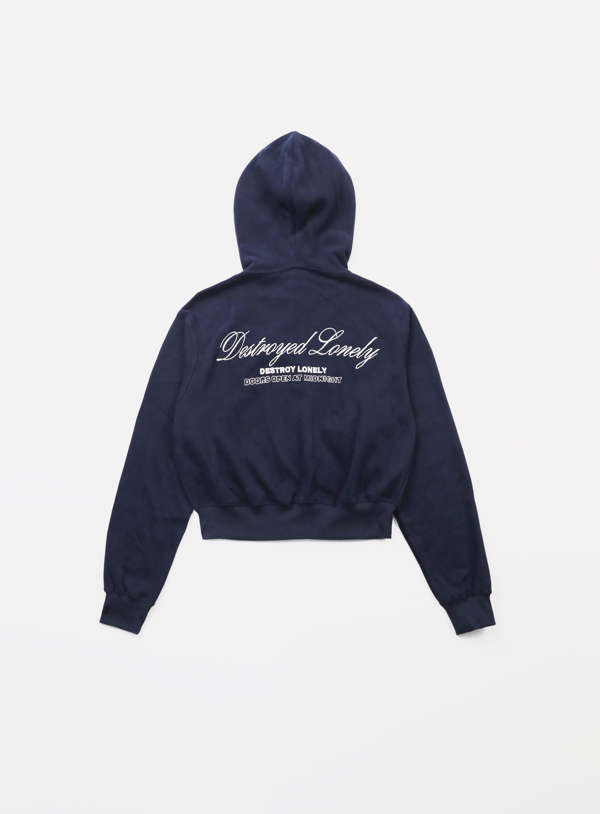 Badblood Classic Logo Hooded Zip-Up - Navy