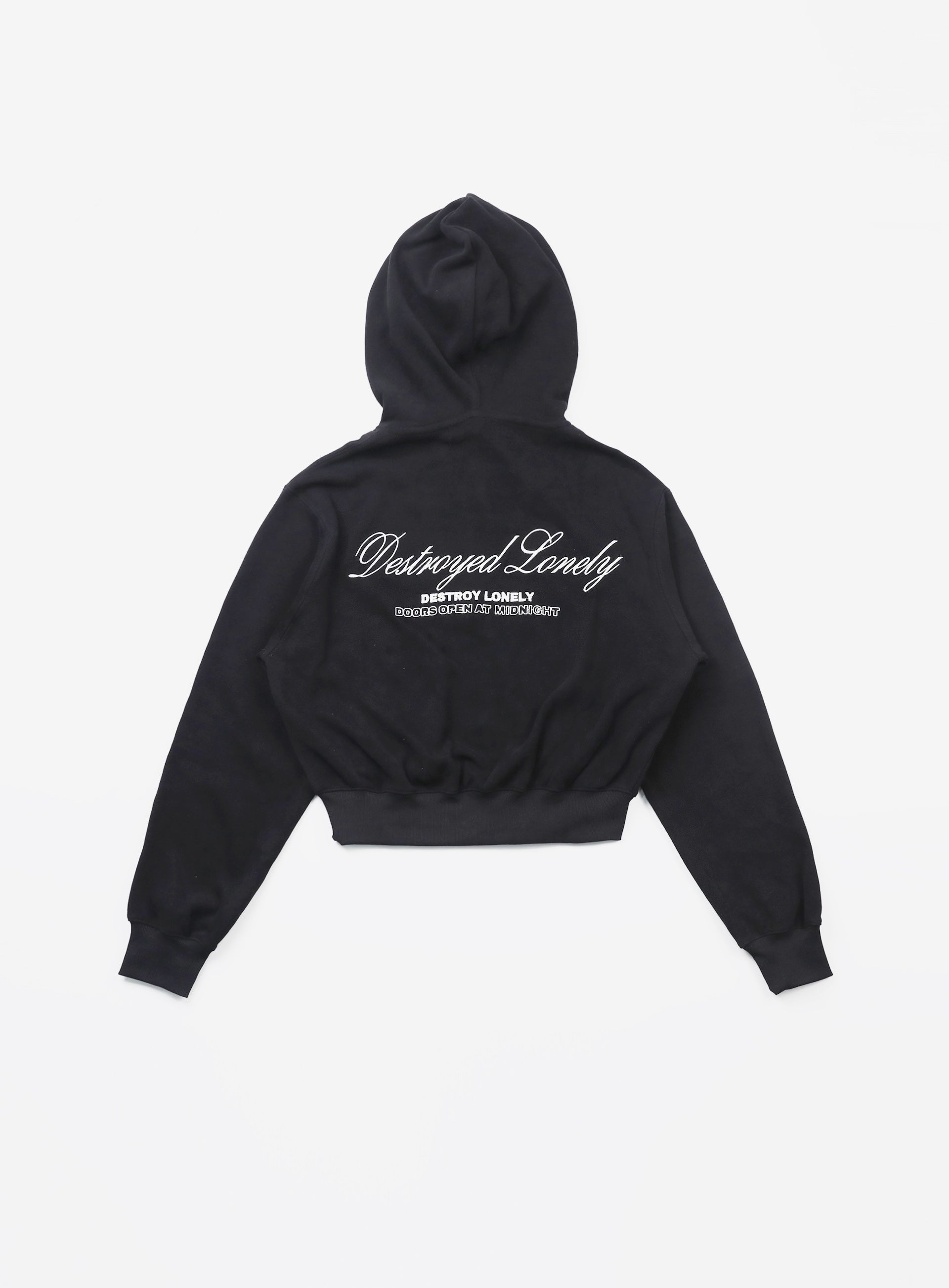 Badblood Classic Logo Hooded Zip-Up - Black