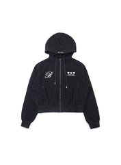 Badblood Classic Logo Hooded Zip-Up - Black